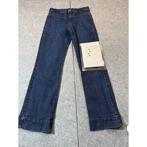 Banana Republic Pants Womens Small Blue Cotton Stretch Low Rise Pockets Zip Fly